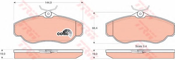 set placute frana,frana disc