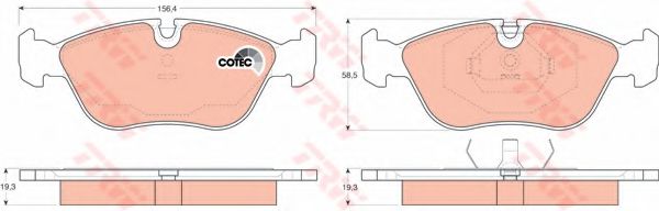 set placute frana,frana disc