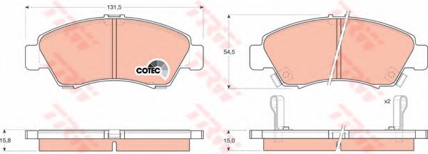 set placute frana,frana disc