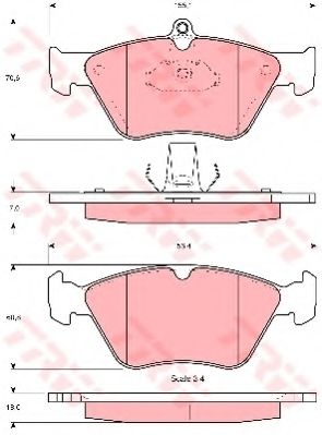 set placute frana,frana disc