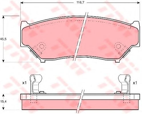 set placute frana,frana disc