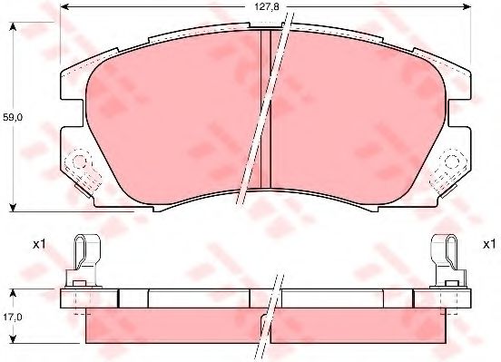 set placute frana,frana disc