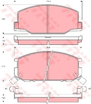 set placute frana,frana disc