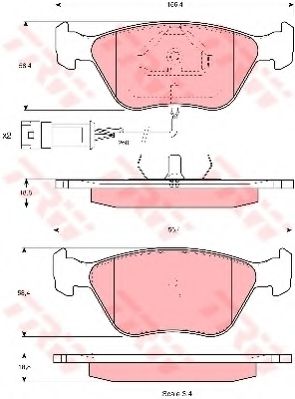 set placute frana,frana disc