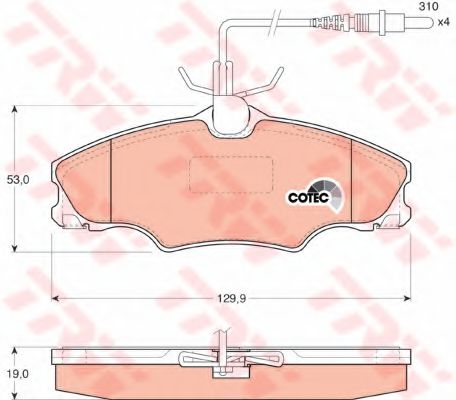 set placute frana,frana disc