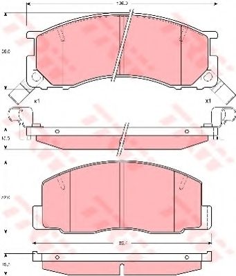 set placute frana,frana disc