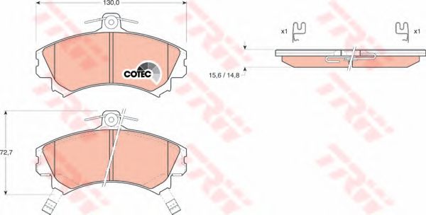 set placute frana,frana disc