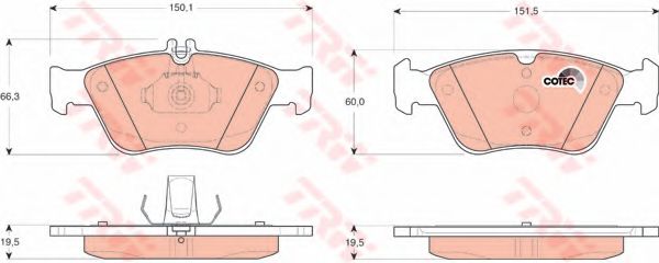 set placute frana,frana disc