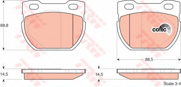 set placute frana,frana disc