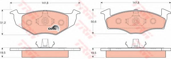 set placute frana,frana disc