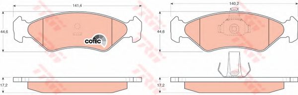 set placute frana,frana disc