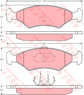 set placute frana,frana disc