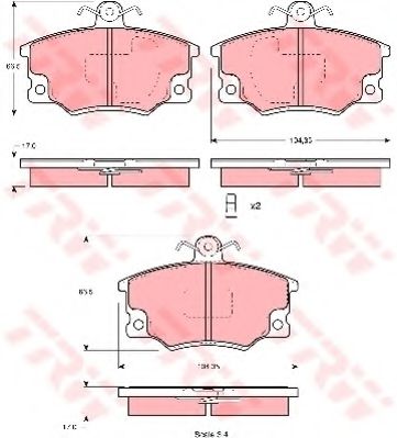 set placute frana,frana disc