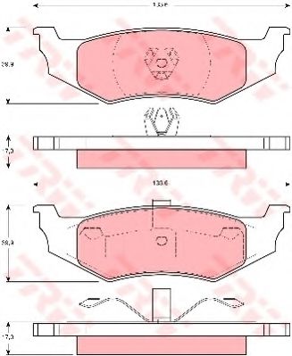 set placute frana,frana disc