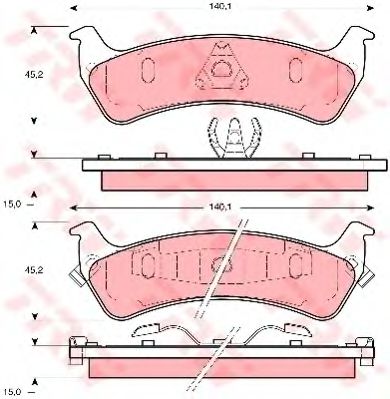 set placute frana,frana disc