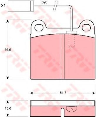 set placute frana,frana disc