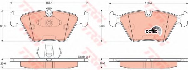 set placute frana,frana disc