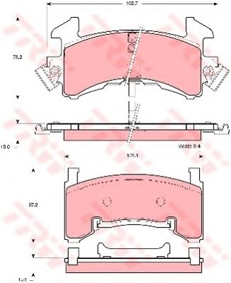 set placute frana,frana disc