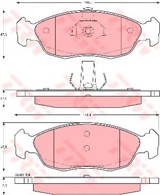 set placute frana,frana disc