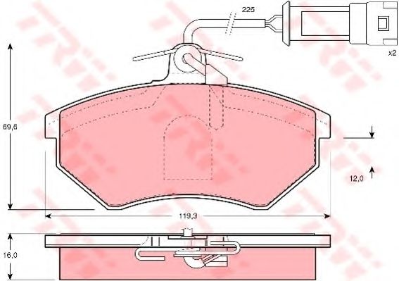 set placute frana,frana disc