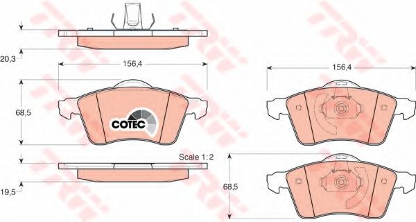 set placute frana,frana disc