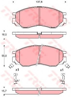 set placute frana,frana disc