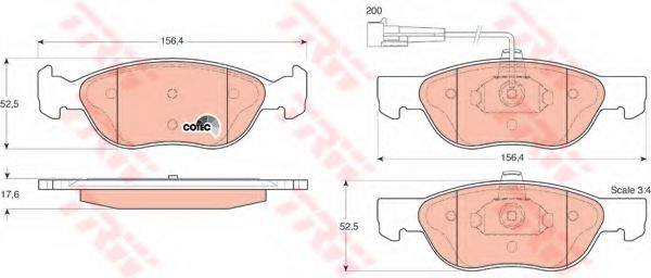 set placute frana,frana disc