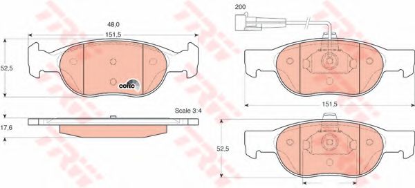 set placute frana,frana disc