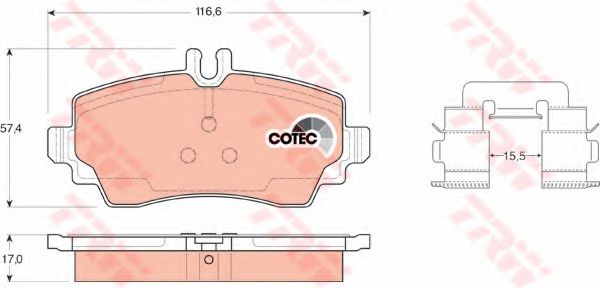 set placute frana,frana disc