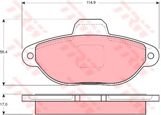 set placute frana,frana disc