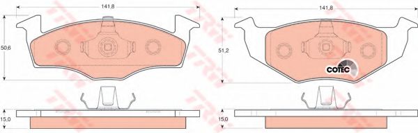 set placute frana,frana disc