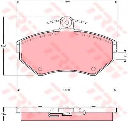 set placute frana,frana disc