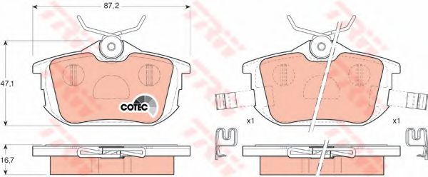 set placute frana,frana disc