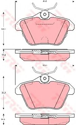 set placute frana,frana disc