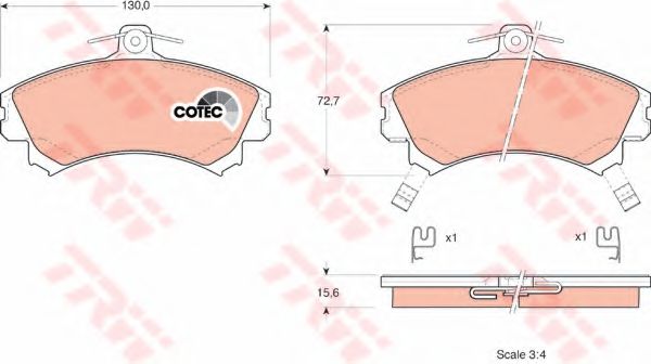 set placute frana,frana disc