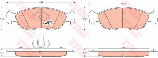 set placute frana,frana disc