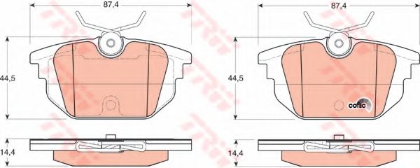 set placute frana,frana disc