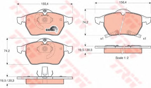 set placute frana,frana disc