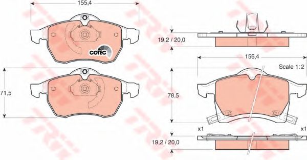 set placute frana,frana disc