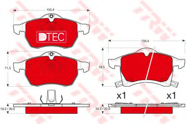 set placute frana,frana disc