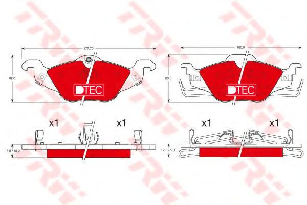 set placute frana,frana disc