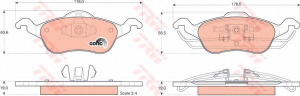 set placute frana,frana disc