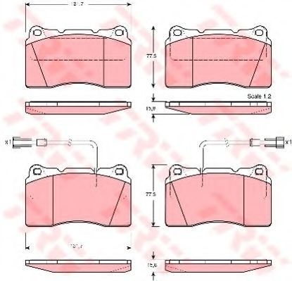 set placute frana,frana disc