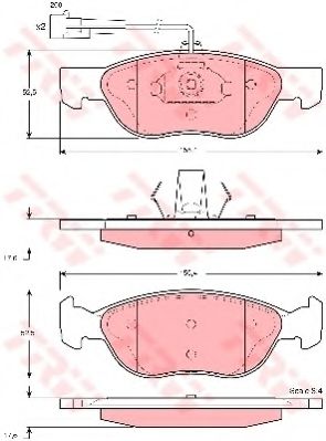 set placute frana,frana disc