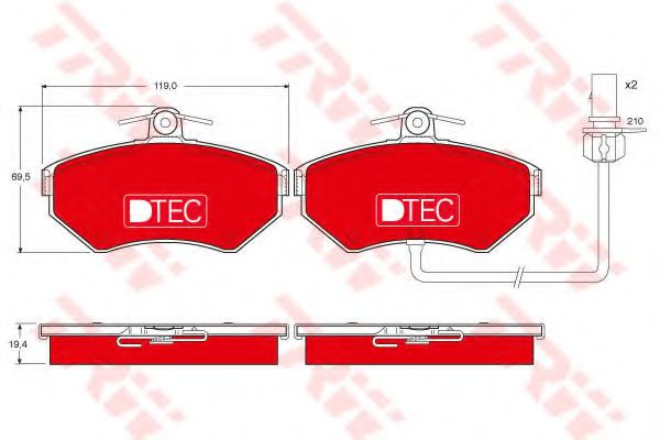 set placute frana,frana disc