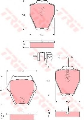 set placute frana,frana disc