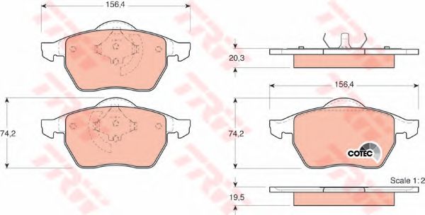 set placute frana,frana disc