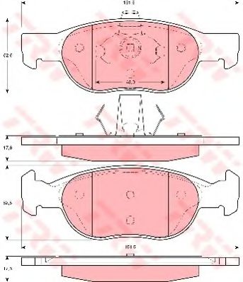 set placute frana,frana disc