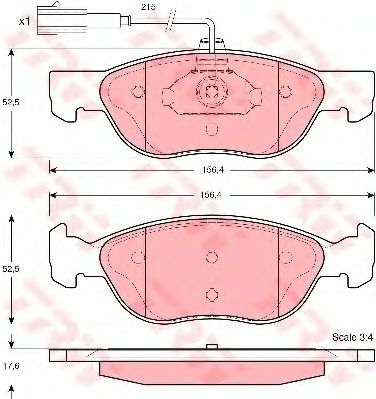 set placute frana,frana disc