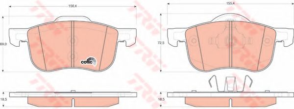 set placute frana,frana disc